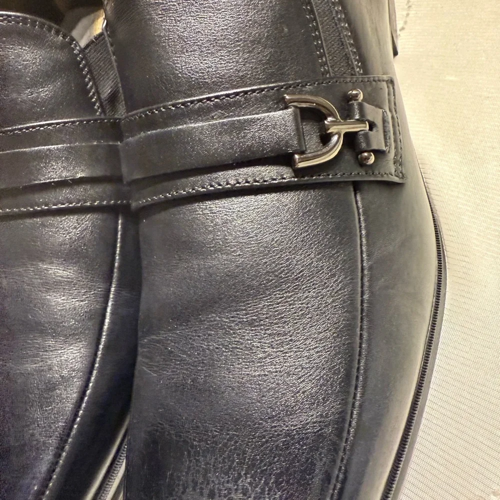 Men's Black Leather Loafers Bruno Magli 13 M